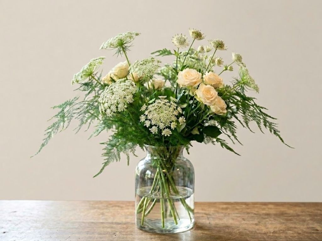 アスパラガスフラワーのアレンジメント(例)