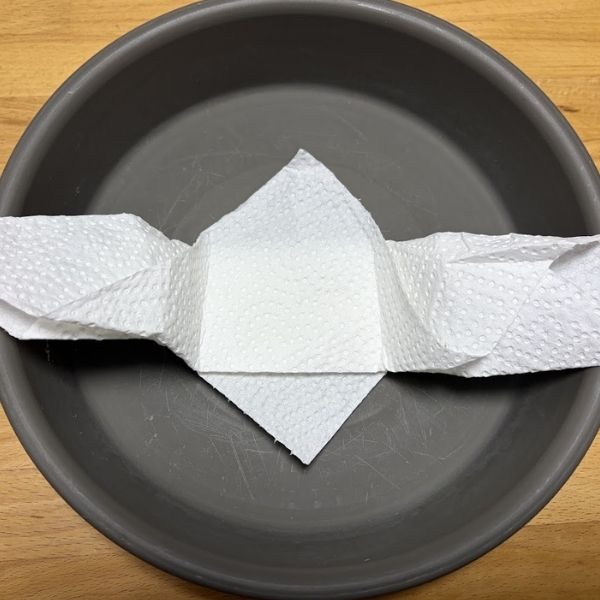 キッチンペーパーで包む